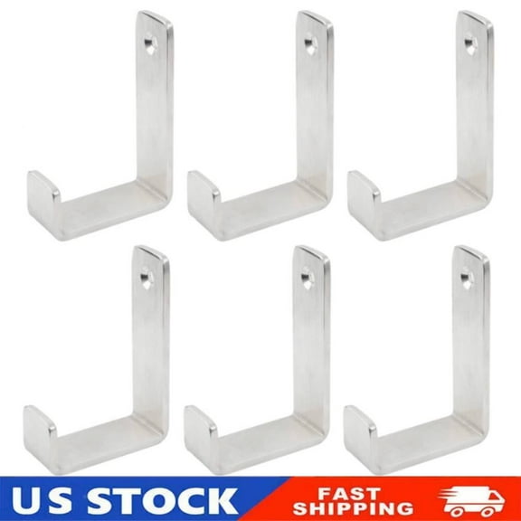6PCS Heavy Duty Stainless Steel Wall Hooks for Indoors Outdoors Clothes Hook