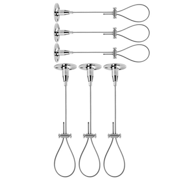 6PCS Heavy Load Ceiling Brackets Steel Adjustable Mounts for Shower Rod