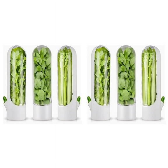 6PCS Herb Saver for Refrigerator Herb Freshs Keeper for Refrigerator,Herb Storage for Cilantro,Parsley, Asparagus