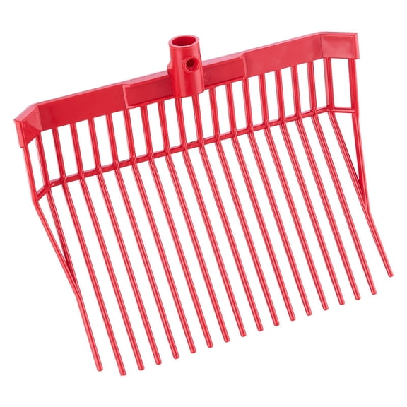 6PCS Horse Manure Fork Heads, 18 Angled Tines Plastic Pitchfork Replacement, Durable Stall Cleaning Tool for Hay Grass Muck Removal Farm Work