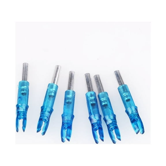 6PCS Hunting Lighted Nock Compound Bow LED Lighted Arrow Nocks, Blue