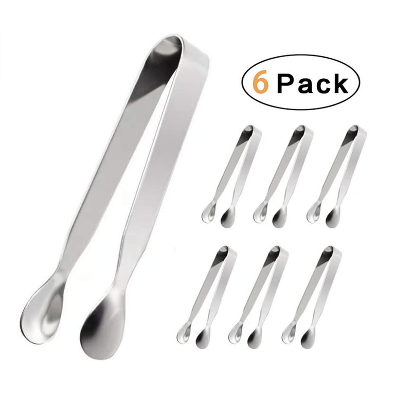 US$ 7.99 - 6 Pieces Sugar Tongs Ice Tongs Stainless Steel Mini