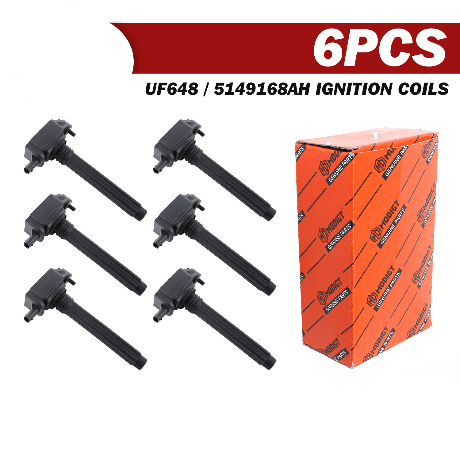 6PCS Ignition Coil Packs Compatible with Chrysler 200/300 3.6L V6 2011-2017
