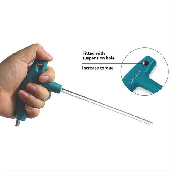 6PCS Kit Hardware Hexagon Socket Screw Nut Wrench Handle with Storage Bag Forging Tool