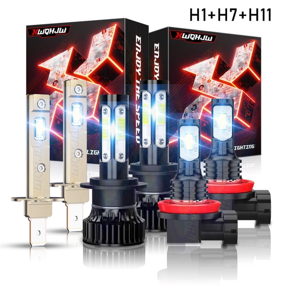 6PCS LED Faros Hi/Lo + Fog Light Kit de Bombillas For Renault Megane 2006-2008