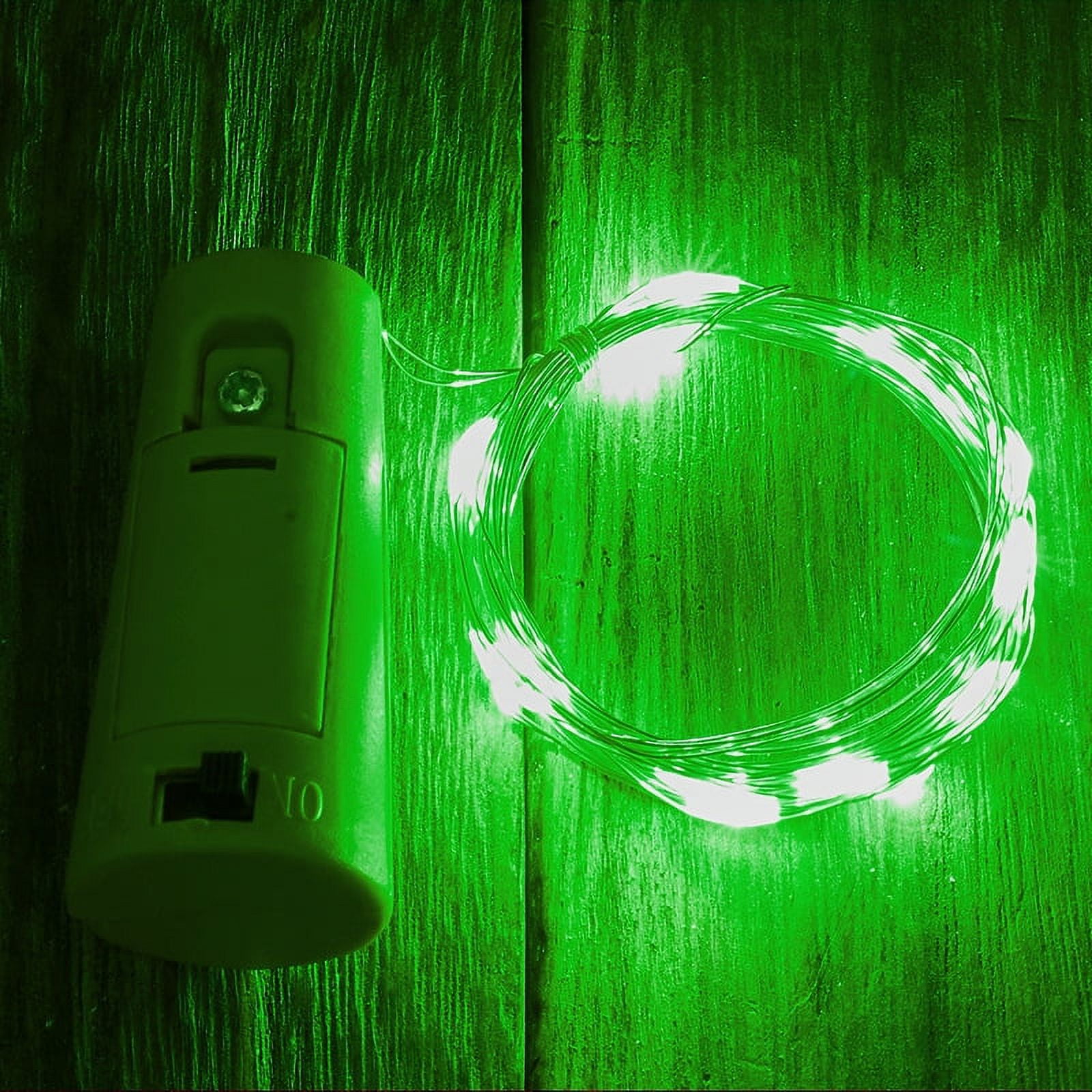6PCS LED String Light, Battery Powered Cork Shape Silver Wire