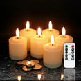 6PCS LED Tea Light Candles with Timer and Remote, Lasumora Waterproof