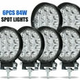 thumbnail image 1 of 6PCS LED Work Light SPOT Lights For Truck Off Road Tractor ATV Round 84W 4inch, 1 of 7