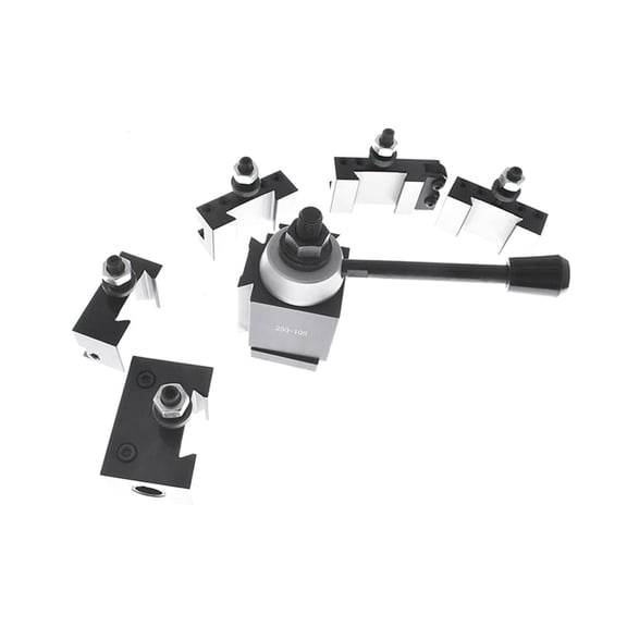 6PCS Lathe Swing 6-12in Piston Type Quick Change Tool Post Set for 100 AXA 0251-0100