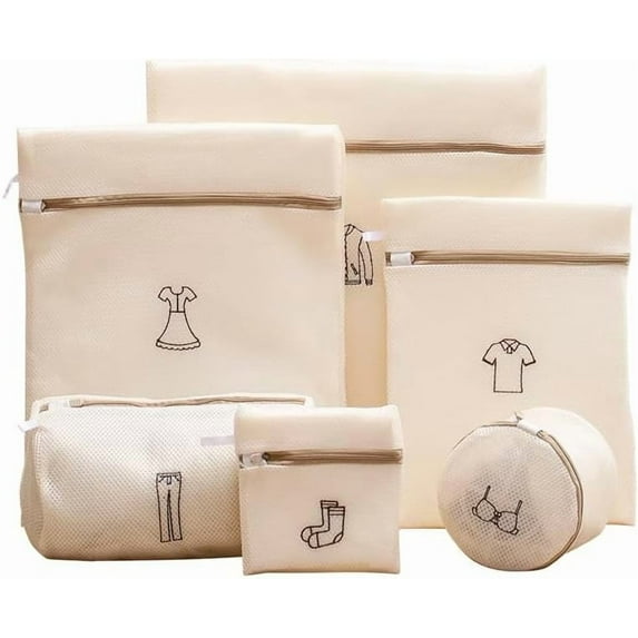 6PCS Laundry Bag Set, Mesh Laundry Bags, Suitable For Sweaters, Underwear,Pants,Shoes, Socks, Travel And Storage,Laundry Bag For Delicates