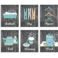 thumbnail image 1 of 6PCS Laundry Bathroom Wall Art Prints Laundry Steps Wall Art Canvas Poster Laundry Tips Unframed Canvas Prints Laundry Tools Wall Art for Laundry Bathroom, 1 of 9