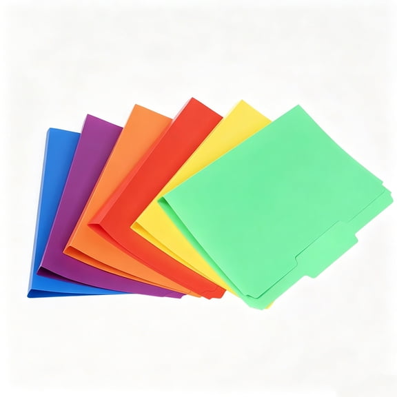 6PCS Letter Size Document Filing Folders with 1/3 Cut Offset Index Tabs, Paper File Organizers for Administrative Office Work, Commercial Business Archiving and Professional Training Document Sorting