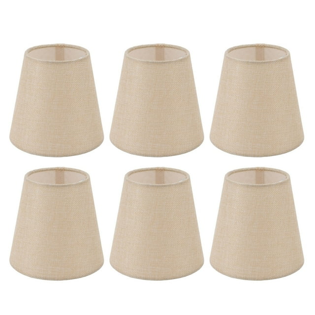 6PCS Linen Fabric Lamp Shade Cover Cylindrical Lampshade with Iron