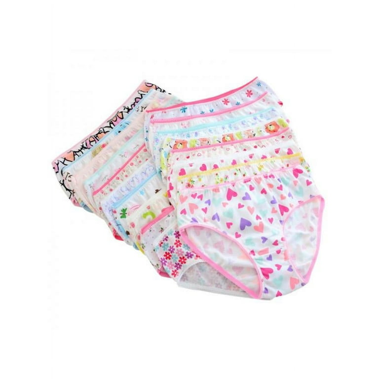 6PCS Little Girls Underwear Kids Soft Cotton Panties Toddler Undies Briefs