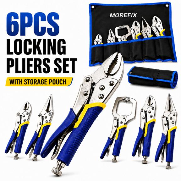 6PCS Locking Pliers + Pouch