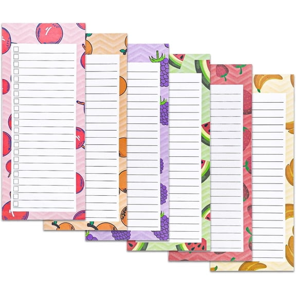 6PCS Magnetic Notepad for Refrigerator, To Do List Pad & Shopping List Notepad, Planner Notebook with Magnet (21.5*9cm) for Fridge & Office