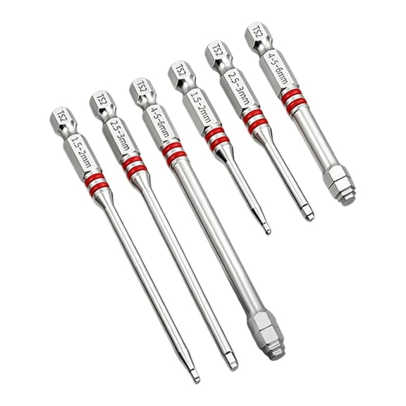 6PCS Magnetic Screwdriver Bits Set, Pagoda Shaped Drill Bit Set with 1/4" Hex Shank, S2 Steel Magnetic Drill Bit Set for Electric Drills, Screwdrivers, Impact Drivers and Wrenches (1)