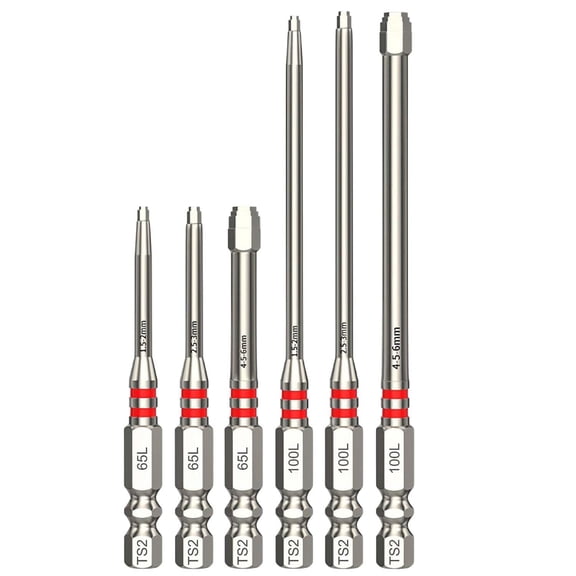 6PCS Magnetic Screwdriver Bits Set, Pagoda Shaped Drill Bit Set with 1/4" Hex Shank, S2 Steel Magnetic Drill Bit Set for Electric Drills, Screwdrivers, Impact Drivers and Wrenches