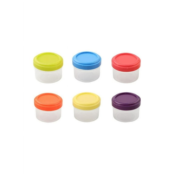 6PCS Meal Prep Containers Condiment Dressing Small Sauce With Lids Plastic Condiment Bottle Portable Food Container