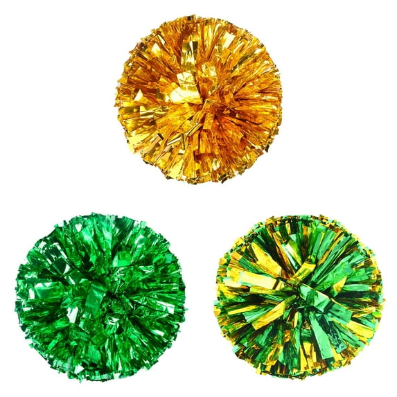 6PCS Metallic Pom Poms, Cheerleading with Handle, Cheerleaders Cheer Pom Poms, Cheer Pompoms for Kids Adults Cheering Hand Flower for Team Sports Spirit Party Cheering Dancing Party