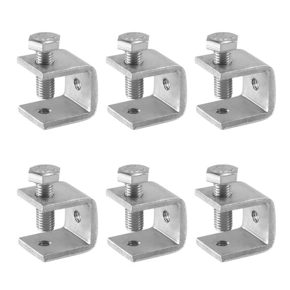 6PCS Mini C-Clamps 0.83" Stainless Steel U-Clamp for Mounting