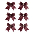 thumbnail image 1 of 6PCS Mini Christmas Tree Hanging Bows – Small Holiday Ornaments for Tree, Wreath, Gift Wrap, DIY Crafts & Home Decorations, 1 of 5