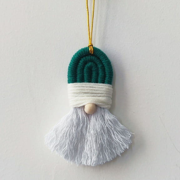 6PCS Mini Macrame Wall Hanging Boho Christmas Ornaments Handmade Christmas Tree Wall Hanging Xmas Macrame Ornaments Woven Decor for Xmas Birthday Wedding Party Living Room Dorm Nursery Room