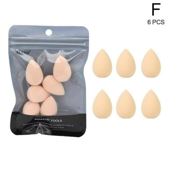 6PCS Mini Makeup Sponge Small Beauty Sponge Blender Set for Foundation, Powder, Concealer Highlight,and Eye Shadow Q3E7