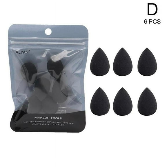 6PCS Mini Makeup Sponge Small Beauty Sponge Blender Set for Foundation, Powder, Concealer Highlight,and Eye Shadow W6T9