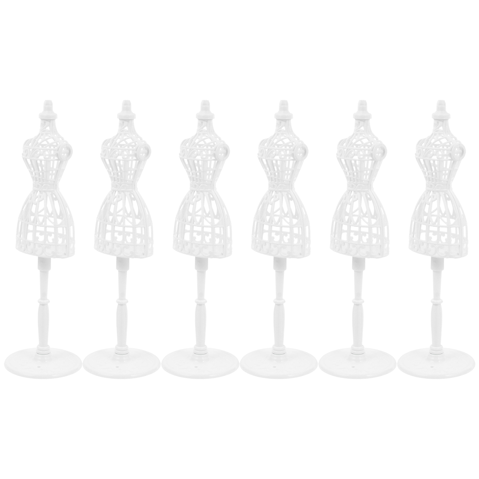 6PCS Mini Mannequin Model Doll Dress Clothing Stand Hollow Display