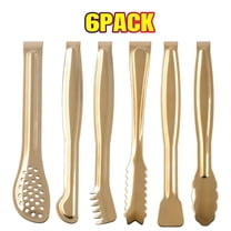 6PCS Mini Small Tiny Tongs, 6 Inch Stainless Steel Small Tong for Serving Food