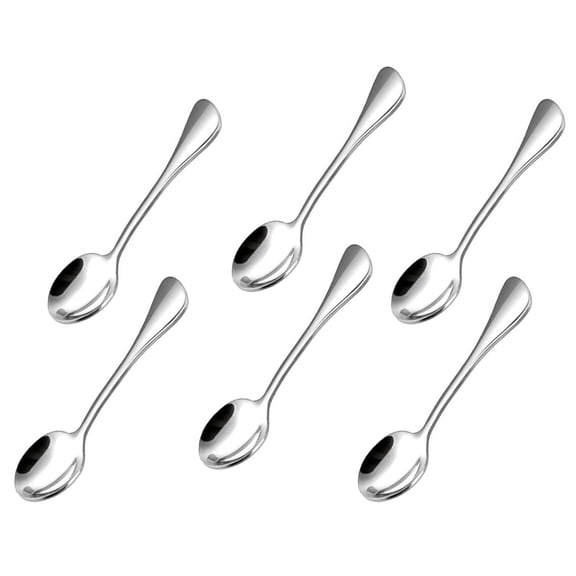 6PCS Mini Stainless Steel Spoons Upgraded Larger Size 3.54 inch - Small Salt Spoons SUS 304 Food Grade Mini Seasoning Spoon for Powder Spices Jars, Pepper, Sugar, Honey