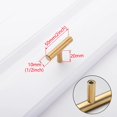 thumbnail image 1 of 6PCS Modern Zinc Alloy Black Gold Door Handles Kitchen Cabinet Handles Solid Drawer Knobs Fashion Furniture Handle Hardware (6pcs Single hole), 1 of 7