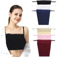 thumbnail image 1 of 6PCS Modesty Panels for Low Cut Tops,Women's Lace Clip-on Imitation Camisole Bra Insert Overlay Modesty Panel Vest,Lace Anti Peep Anti-Exposure Mock Camisole Invisible Bra Vest for Low-Cut Tops,Dress, 1 of 7