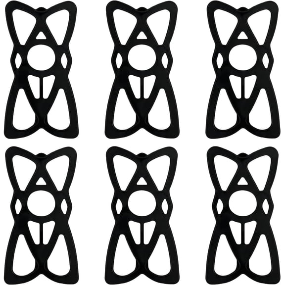 6PCS Motorcycle Phone Mount Tether, Anti-Slip Silicone Security Band Bike Cellphone Mount Tethers, Universal Cycling Phone Holder Grip Strap for Motorcycles Bikes Scooters