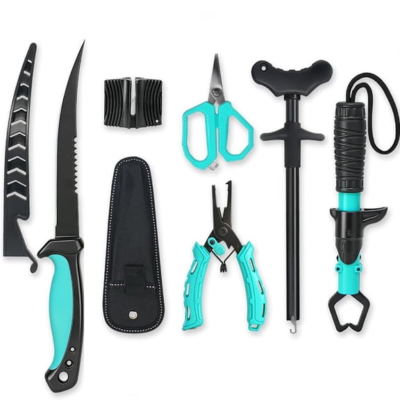 6PCS Multi Function Fishing Tools Kit, Rustproof Fishing Tackle Accessories, Ideal Gift for Men Fisherman Dad
