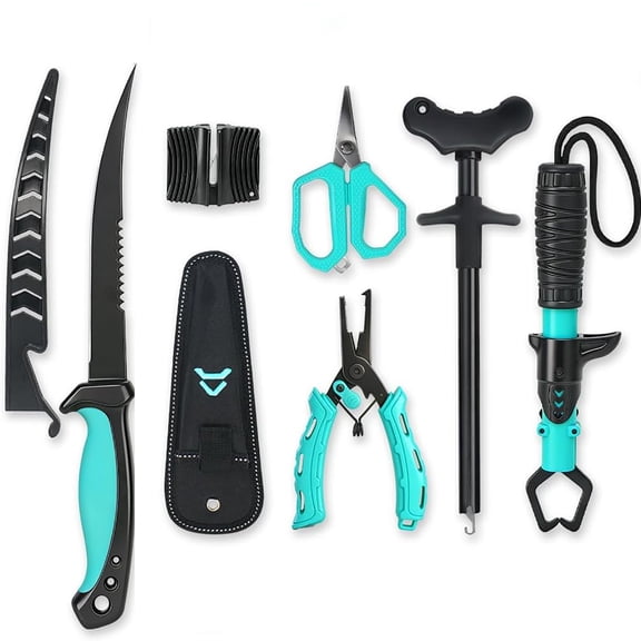6PCS Multi Function Fishing Tools Kit, Rustproof Fishing Tackle Accessories, Ideal Gift for Men Fisherman Dad