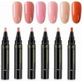 thumbnail image 1 of 6PCS Nail Polish Pens, Nail Varnish Pens 3 In 1 Gel Nails Polish Pen Set, One Step DIY Nails Varnish Pen, Non UV Gel Nails Polish Crafts Pen, DIY Nail Pens for Girls and Ladies, 1 of 6