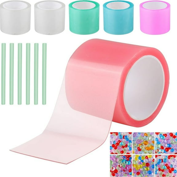 6PCS Nano Tape Bubble Kit Color Double Sided Tape Plastic Bubbles DIY Craft for Kid/Adult