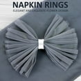 thumbnail image 1 of 6PCS Napkin Rings Napkin Buckle Holder Adornmen Alloy Silver, 1 of 15