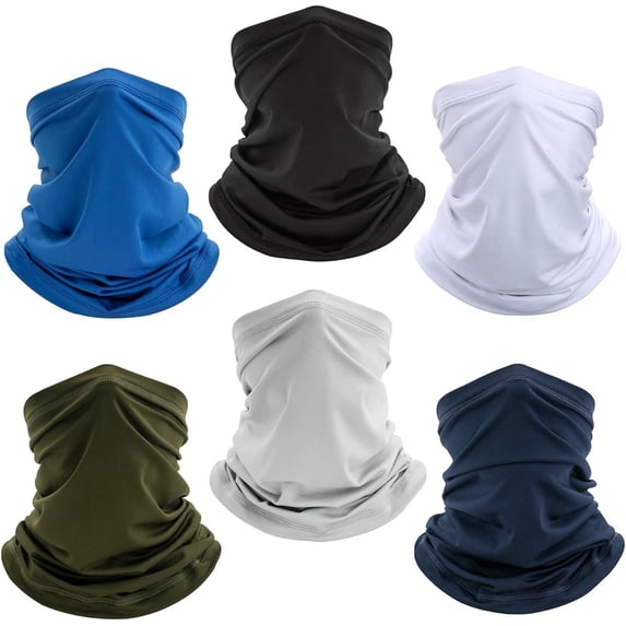 6PCS Neck Gaiter Bandana Face Mask Cooling Mask Face Cover for Men Women