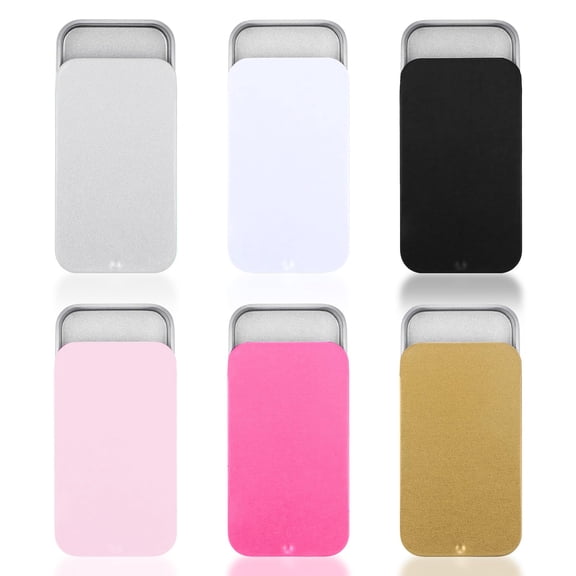 6PCS Needle Tin – Mini Metal Tin Box Containers for Sewing Organization, Slide Top Storage for Needles, Pins, Buttons, Craft Supplies