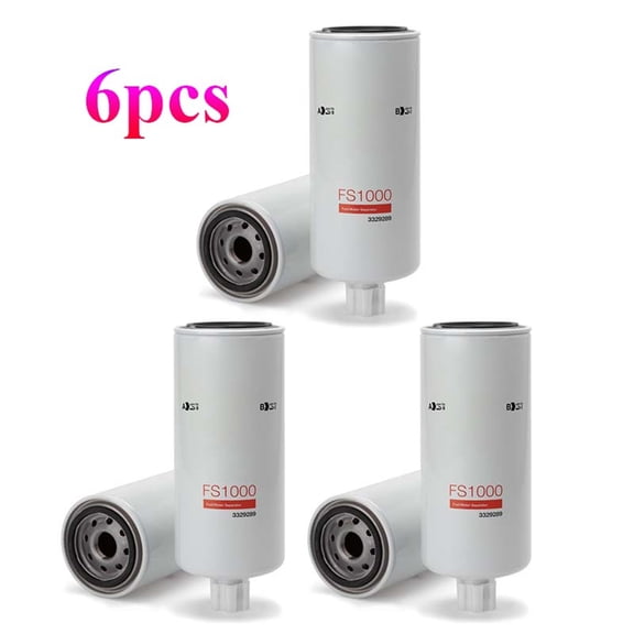 6PCS New Fuel Filter FS1000 3329289 Fit Cummins Fuel Water Separator Spin-On