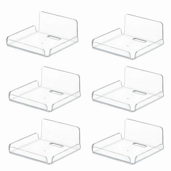 6PCS No Drill Wall Shelf for Routers and Cameras Easy Installation Support