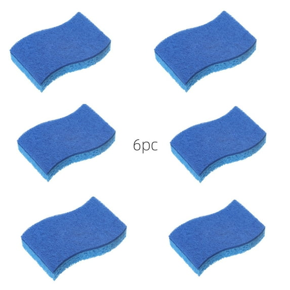 6PCS Non Scratch Scrub Sponge, Sponges for Dishes, Sponges Kitchen, Cleaning Sponge, Cleans Fast Without Scratching, Stands Up to Stuck-on Grime, Cleaning Power for Everyday Jobs
