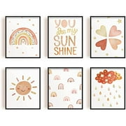 6PCS Oil Canvas Hanging Painting Home Canvas Wall Art Unframed Print Decoration Rectangle Weather Pattern