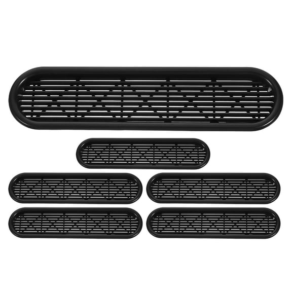 6PCS Oval Louvered Ventilation Grille Air Vent Ventilation Cover for Cabinet Shoe Cabinet Hardware Accessories