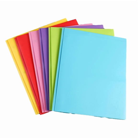 6PCS PP Portable Folding File Folders with Tadpole Clip for Document Organization