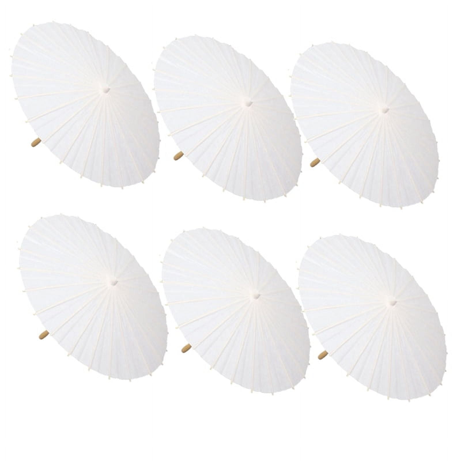 6PCS Paper Parasol Wedding Umbrella Party Favor 60cm Bamboo Umbrellas