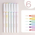 thumbnail image 1 of 6PCS Pastel Highlighters Set,Chisel Tip Assorted Colors for Study Supplies,No Bleed Quick Dry Highlighters,highlighting markers,Macaron color palette, 1 of 8